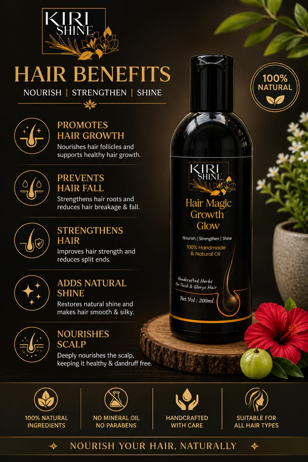 KIRI SHINE Hair Oil 200ml