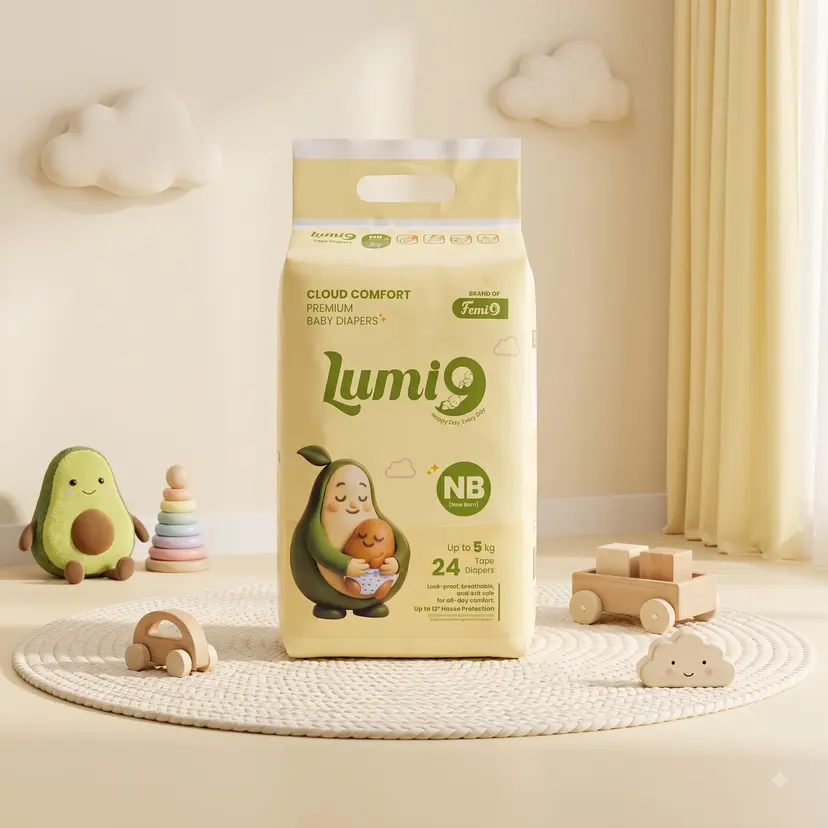 Lumi9 Baby Diaper -NB 24Piece