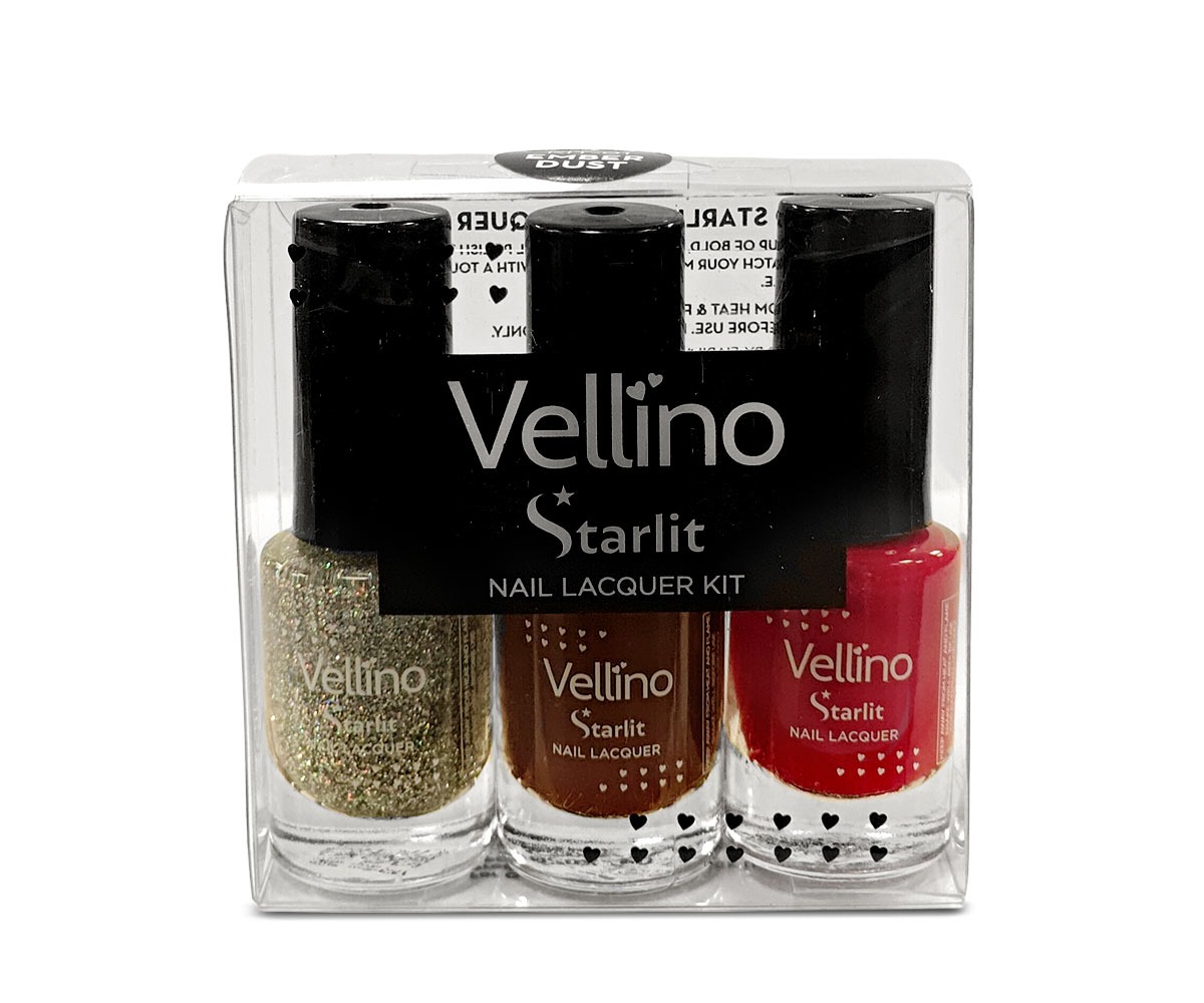 Vellino Nail Lacquer Starlit Ember Dust Kit 01 (3
